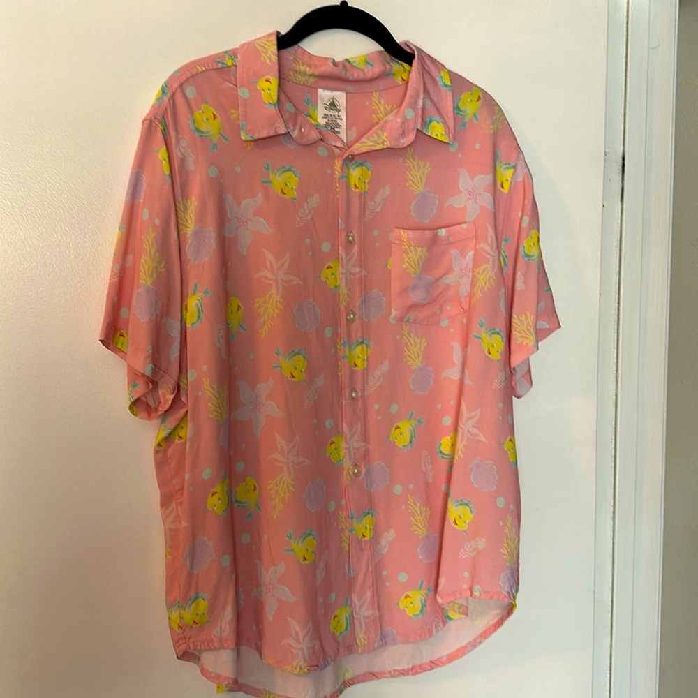 The Little Mermaid Flounder button up L